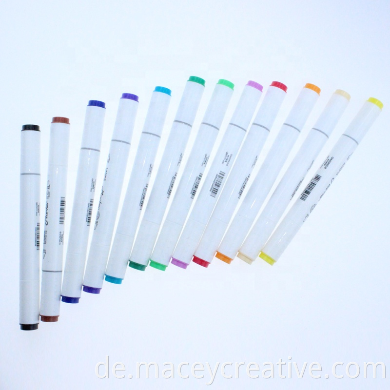 Hot verkauft Doppelkopfmarke Stift 24.12.36/48/60/80 Farbanzug Filzpenstmale Kunstanimation Wasser Farbstift